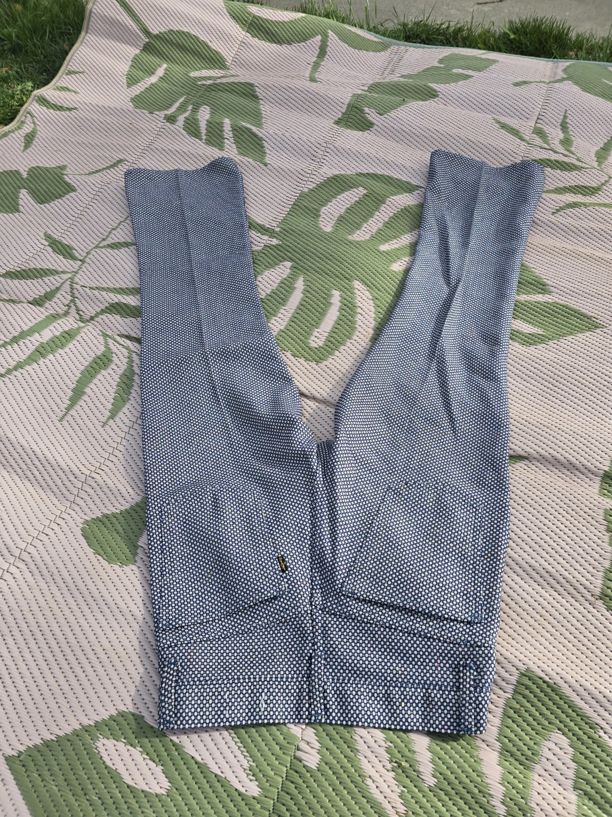 Levi’s Sta-Prest Women’s Vintage Patterned Pants Blue White Regular Fit