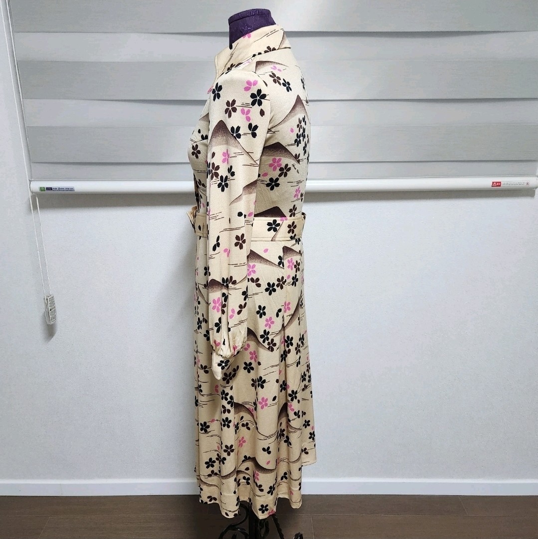 Auth Vtg 1970s Japan Sakura Hanae Mori Dress