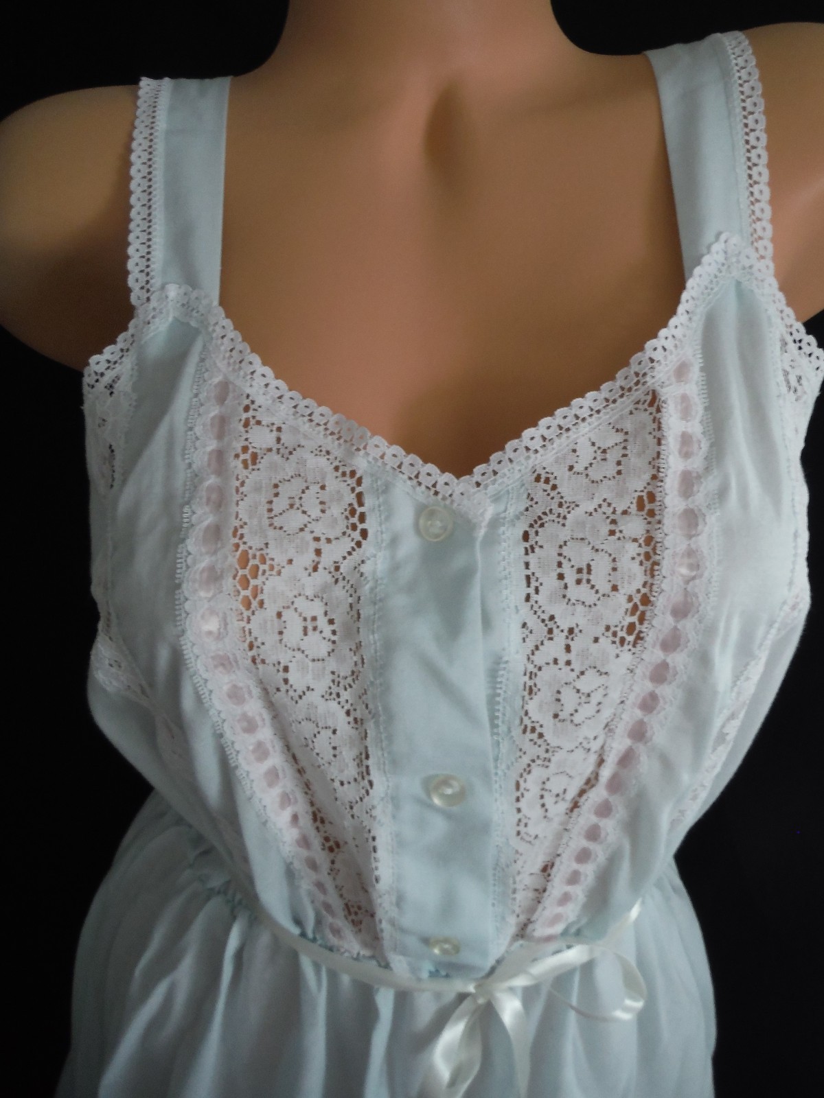 Vtg 80s SOFT MOMENTS Rare Cottagecore Beautiful Feminine Nightgown Soft Cotton M