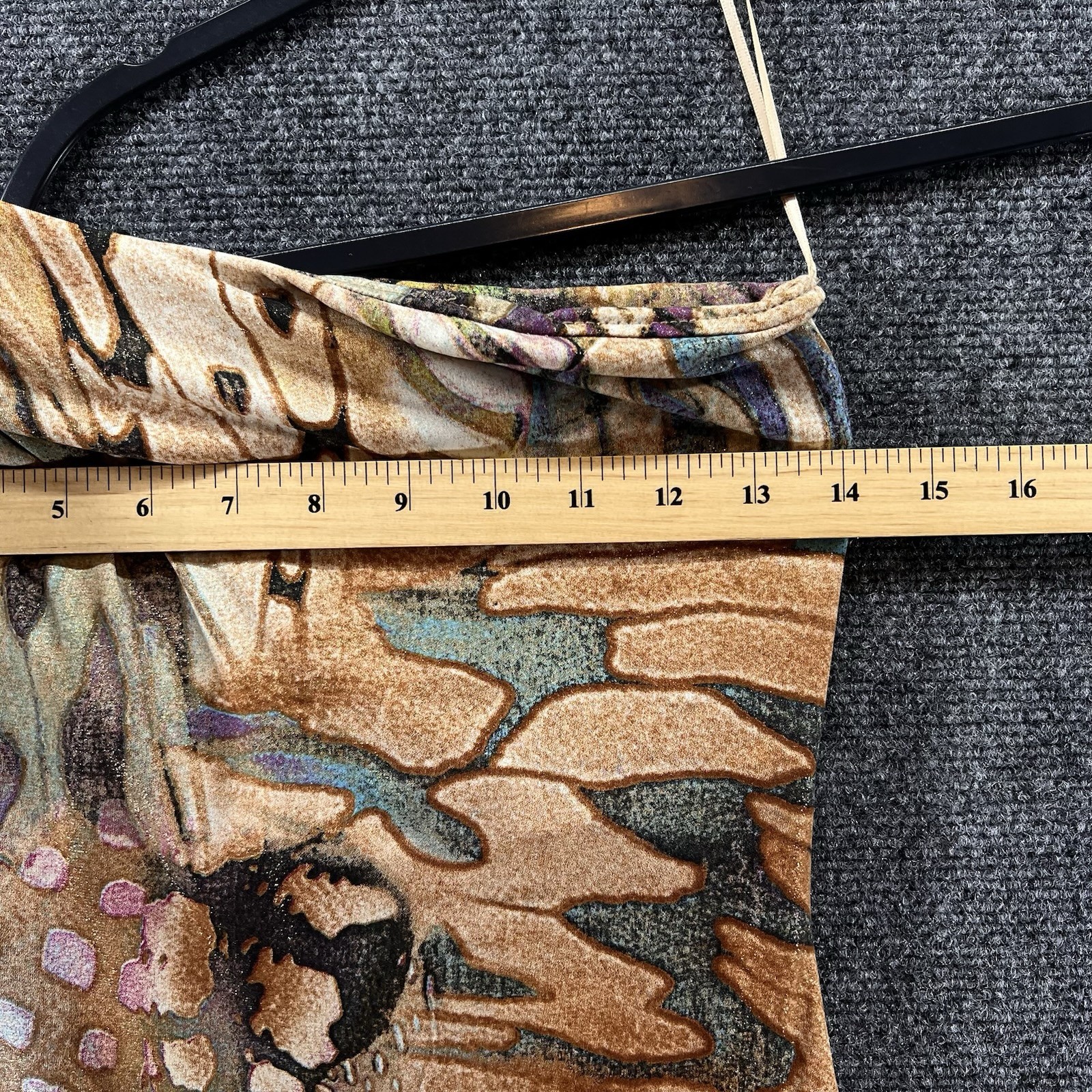 Vtg Cache One Shoulder Bodycon Mini Dress Brown Monarch Butterfly Print Y2K Club
