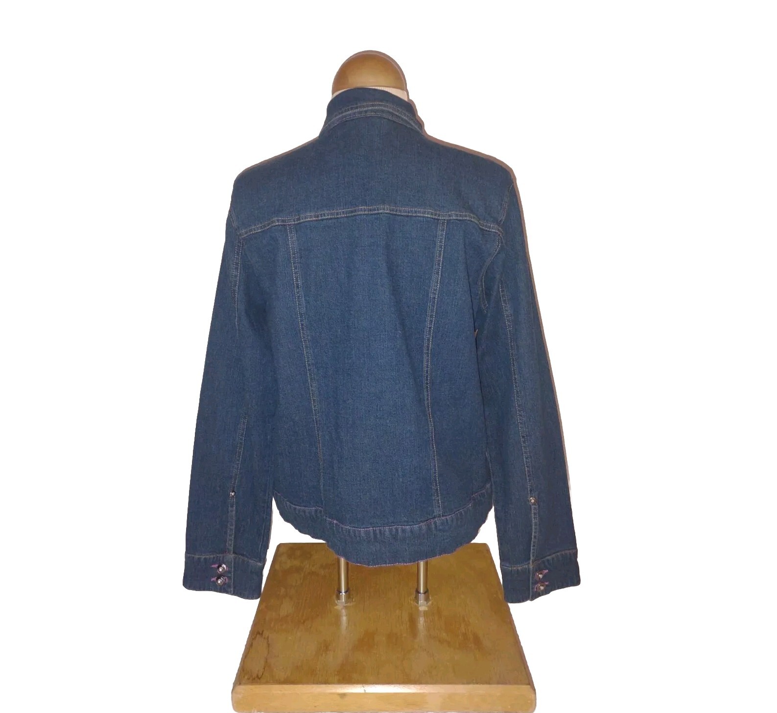 Vintage Classic Cappagallo Denim Jacket Blue Jean Button Down Women’s SZ L