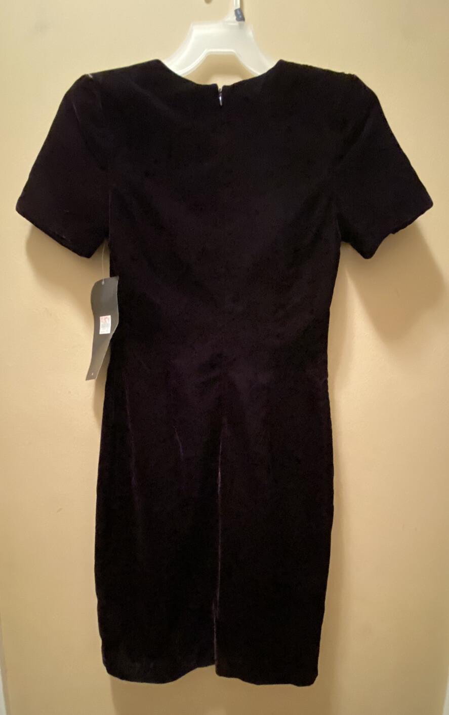 Hollywood Nites Women’s Vintage Brown Velvet Dress Size 8 New Old Stock Tags