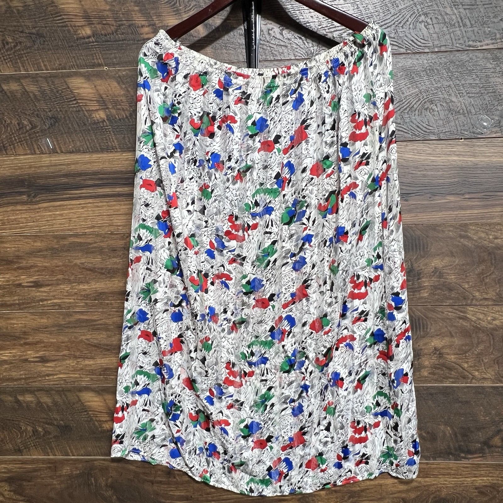 Phillipe Marques Vgt Skirt 33 x 33 Midi Length Office Floral Lightweight Sheer