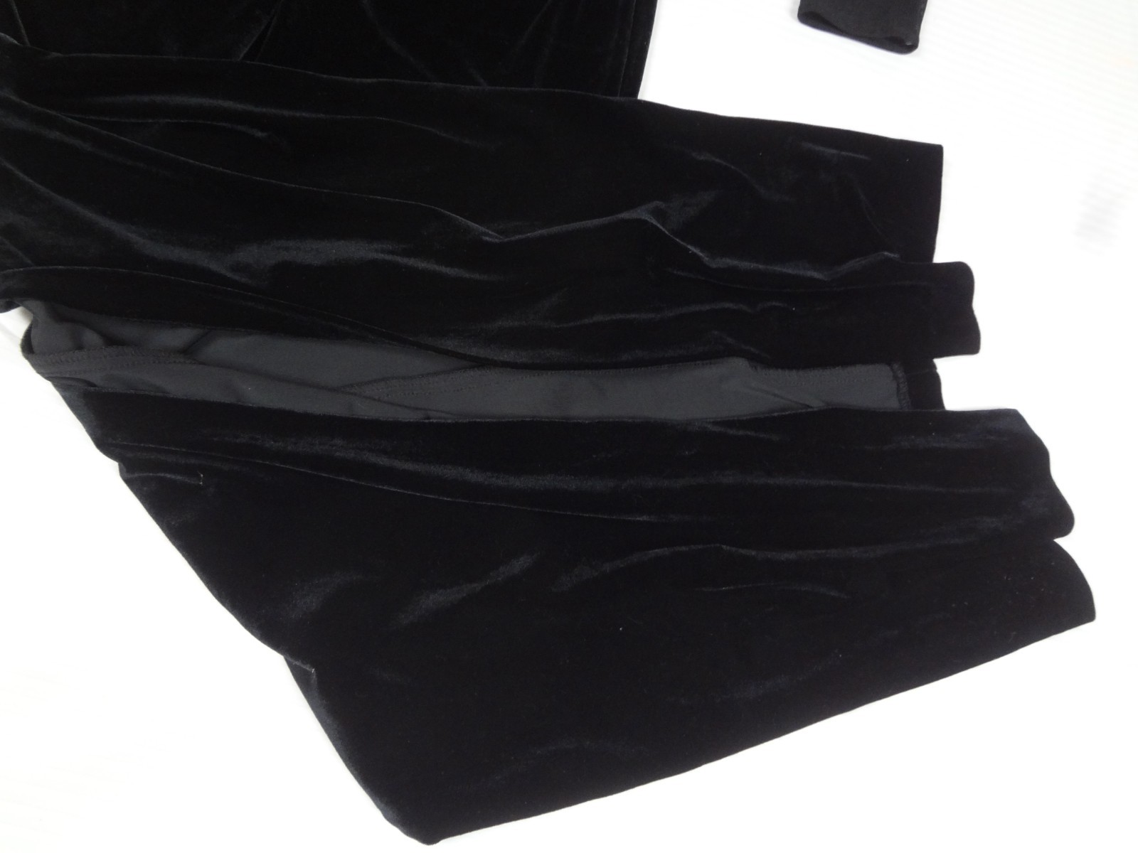 VINTAGE 1990s NIKI LIVAS BLACK VELVET FORMAL GOWN WOMENS SIZE 8 DRESS L823
