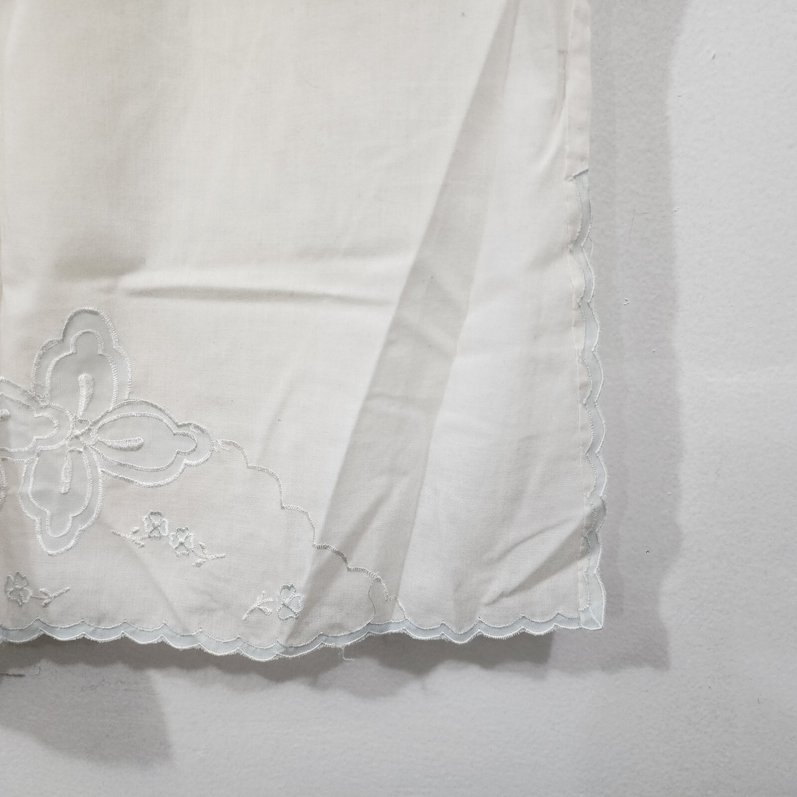 Vintage Jodie Arden Cotton Half Slip Floral Embroidered Elastic Waist Women’s M