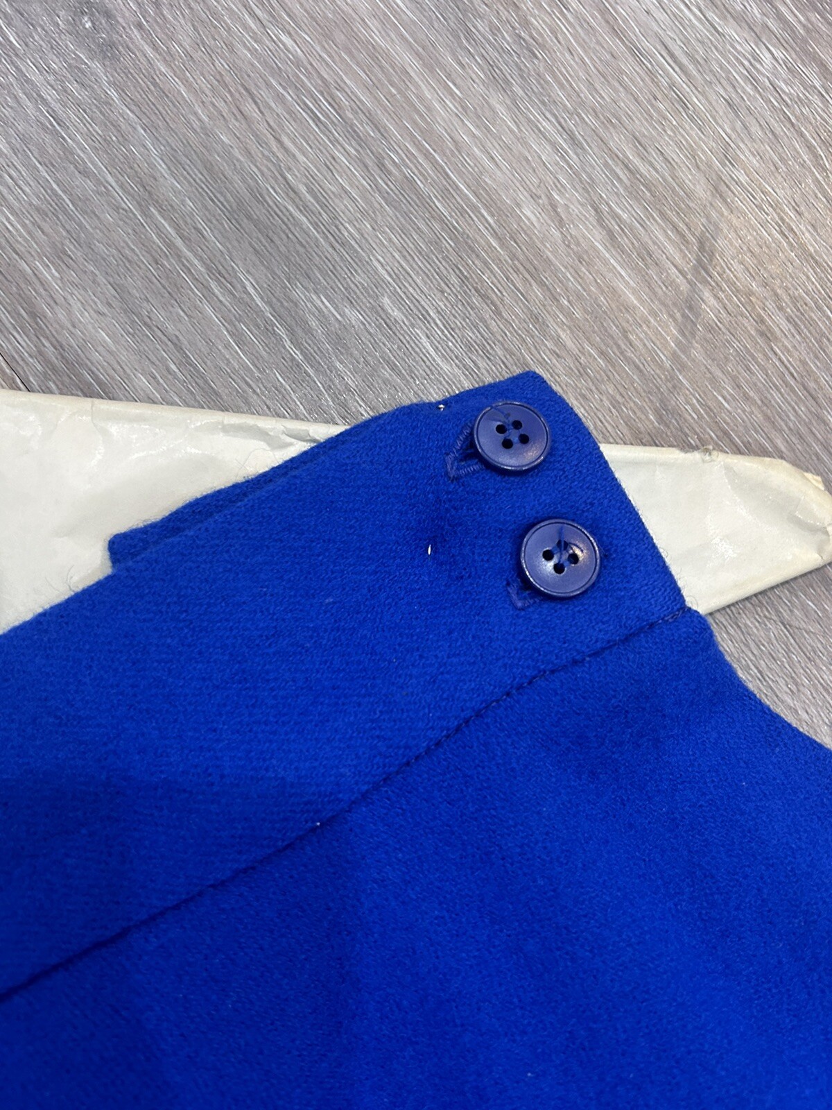 AMAZING Vtg 1960s West Bay Blue 100% Pure Wool Blend 2 PC SKIRT SUIT Sz 4