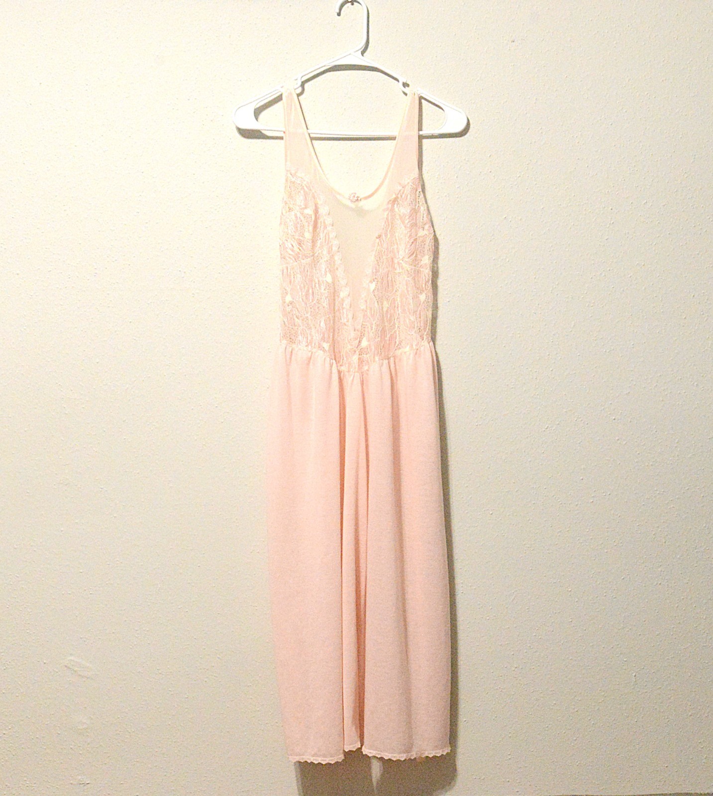 Full length Victoria’s Secret 70’s vintage nightgown style dress with lace top