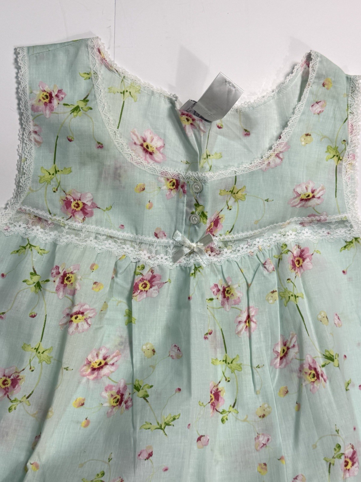 CHARACTER Sz L Button Down Nightgown, Cottage Core Vintage 90S Y2K Grandma