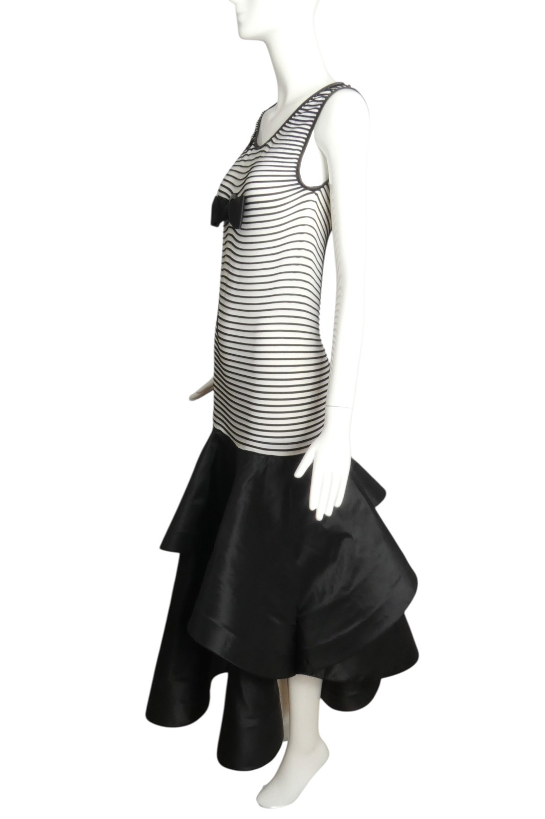 PIERRE CARDIN- 2002 Taffeta & Knit Maxi Dress, Size 2