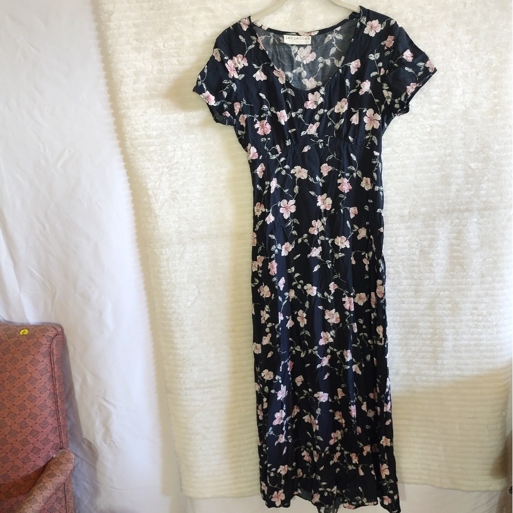 Vintage Y2K Jay Jacobs Floral Midi Dress