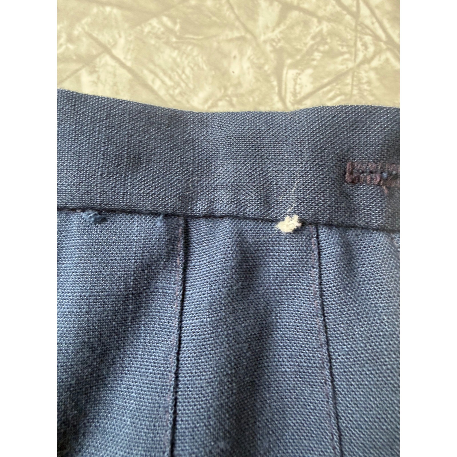Vintage Michele Navy Blue Pleated Skirt Mid Length Dark Academia School Girl 14