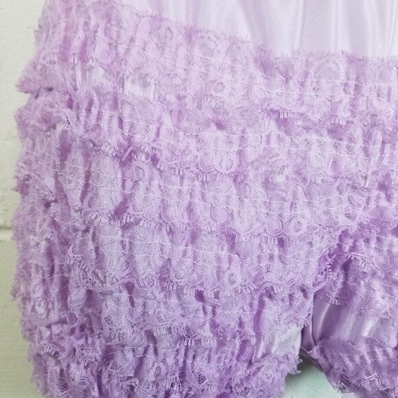 Vtg lilac purple ruffle square dance shorts bloomers pettipants S