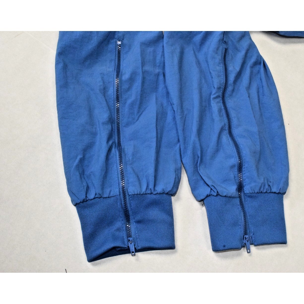 Vintage Track Pants Pro Spirit Size S 90s Ocean Blue Nylon Ankle Zip