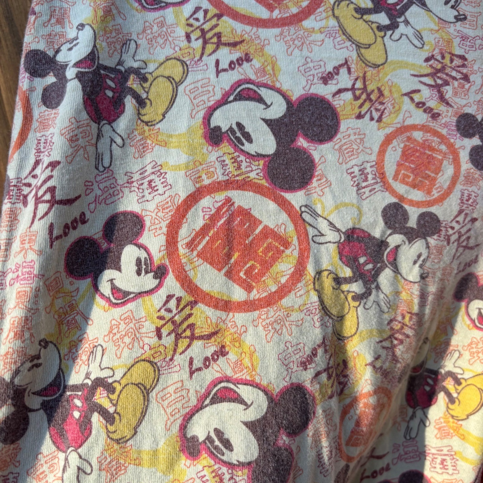 2000’s Low Rise Wide Leg Pull On Drawstring Mickey Mouse Capri Pants Size S