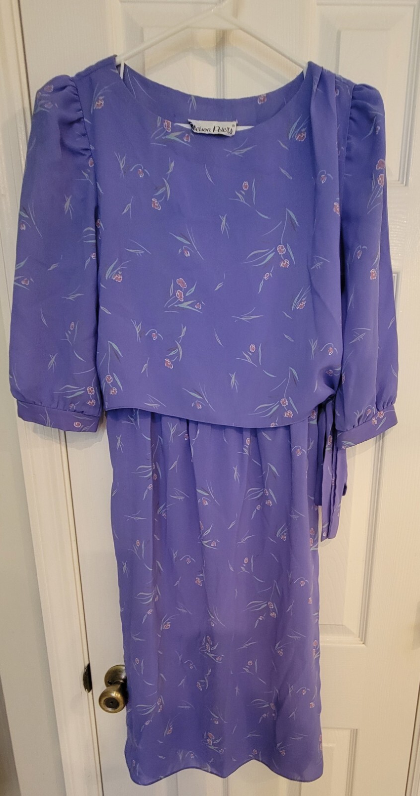 Vtg 80s Women’s Secretary Dress Alison Peter’s Size S