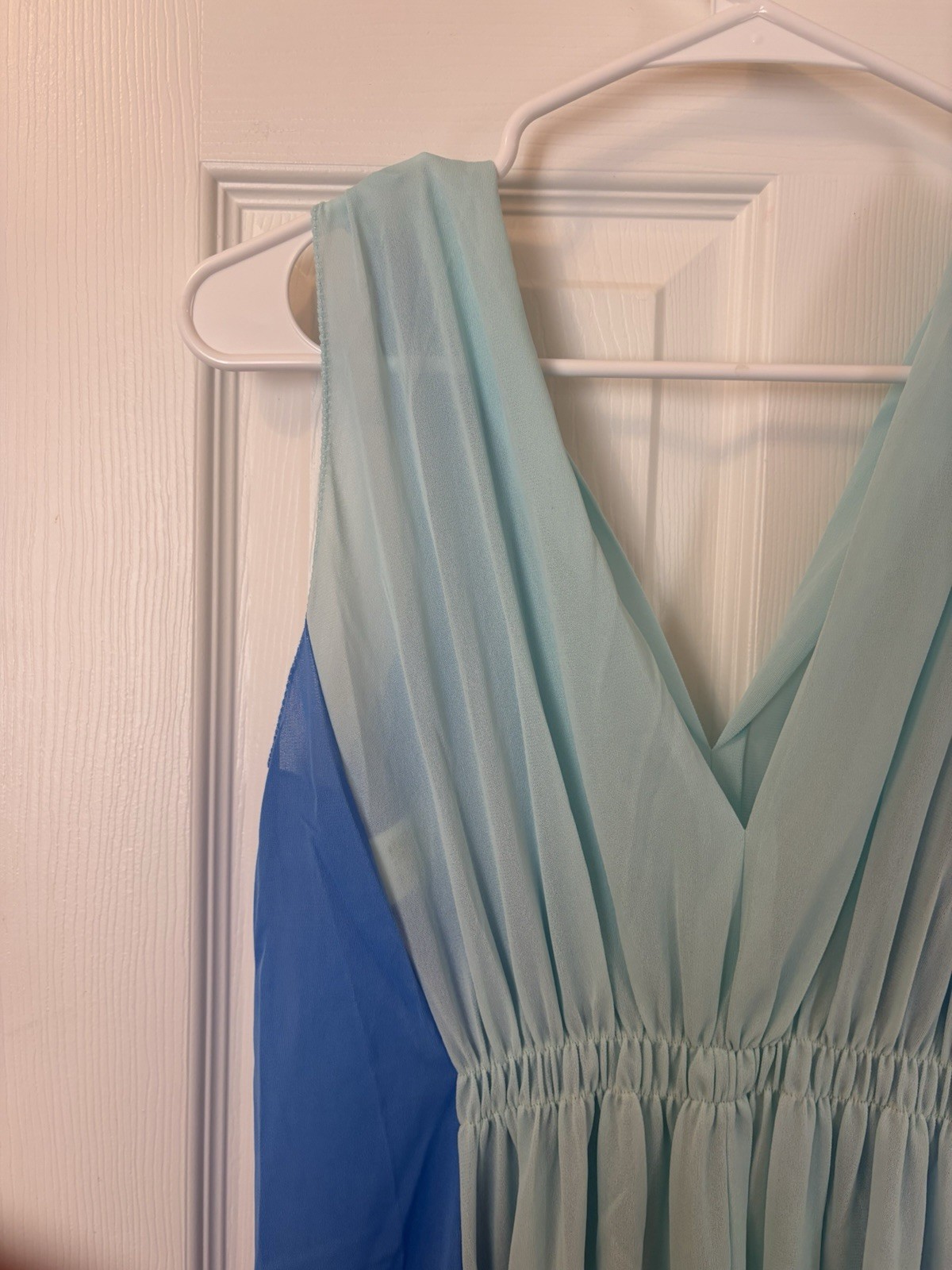 VTG gossard artemis Slip Dress Multi color Blues Style 5275 100% Nylon Crepe MED