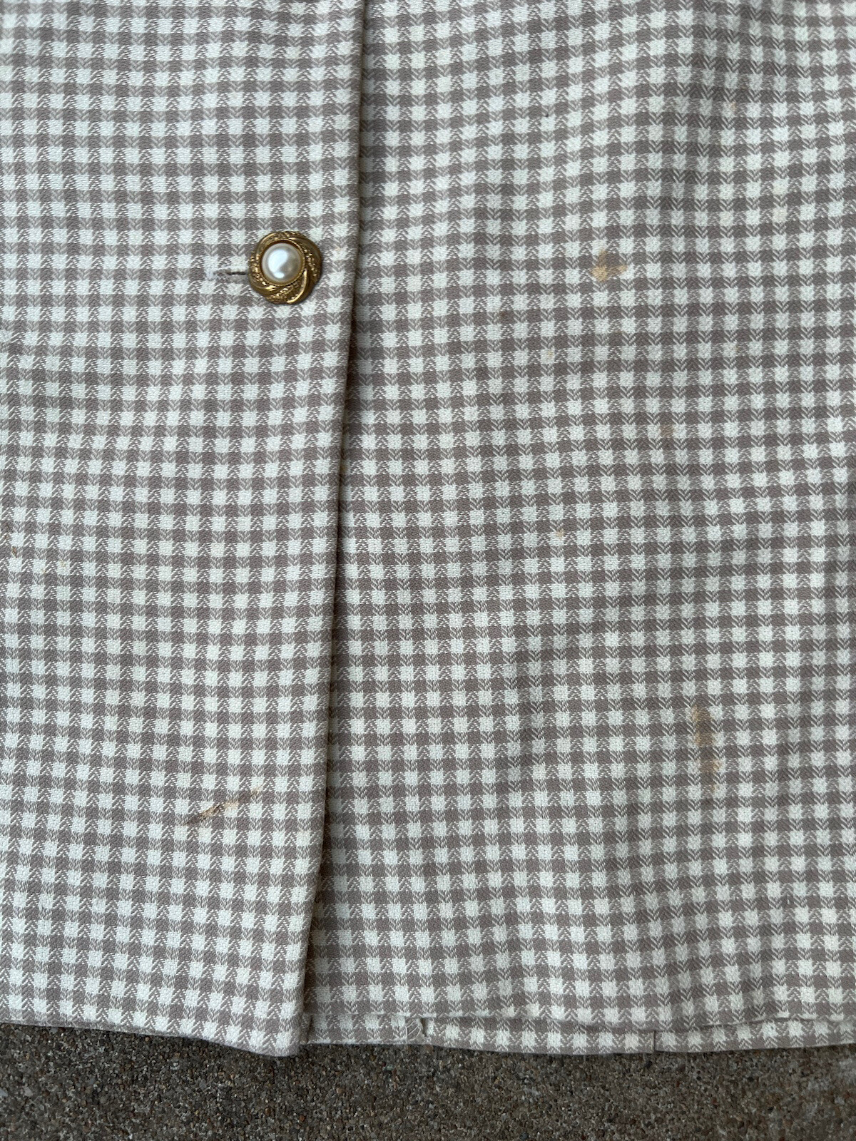 Vintage Danny And Nicole New York Womans Dress 8 Chic Button Knee Length Gold