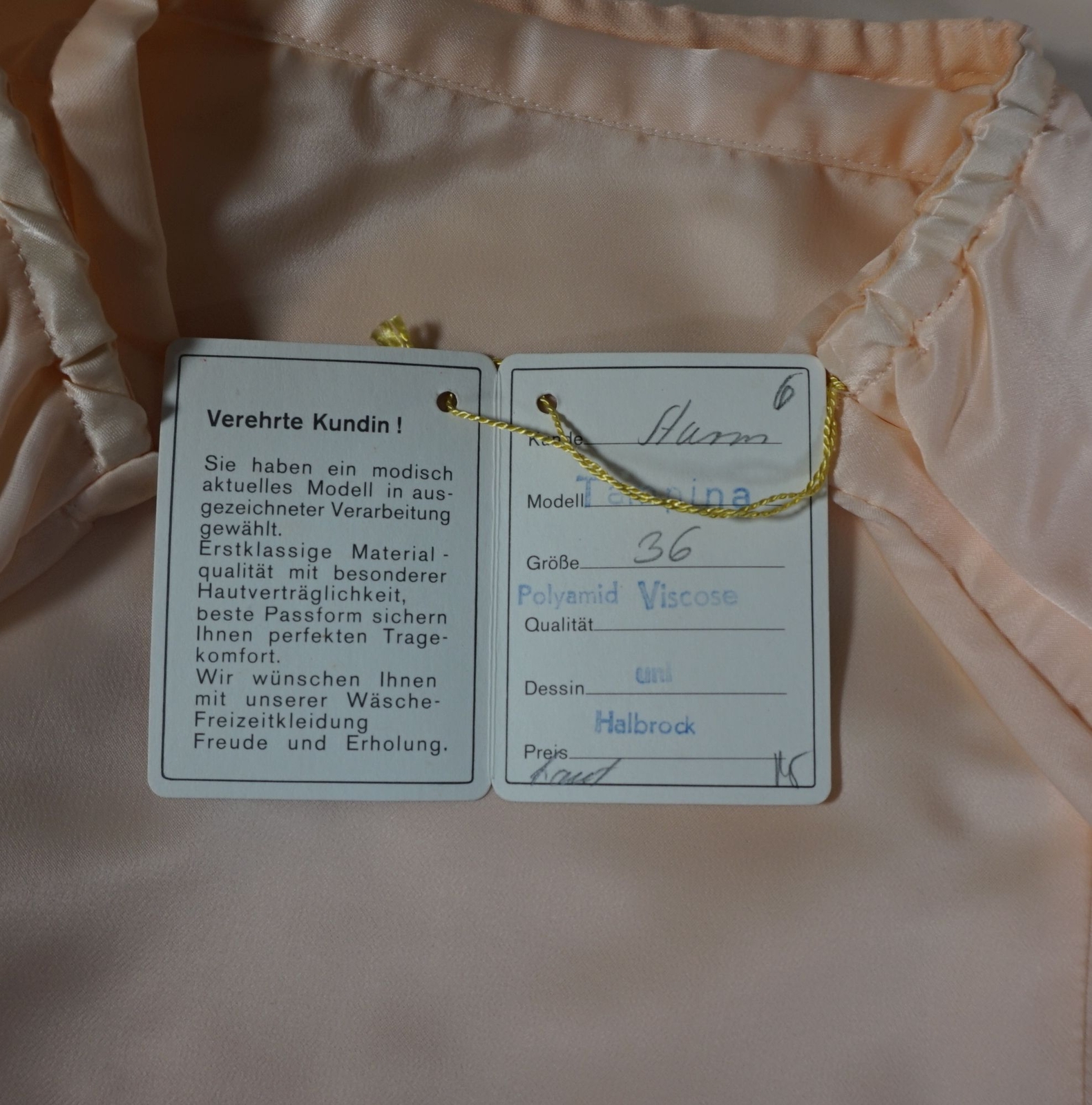 Original Vintage Threscher Underskirt Half Skirt Eglantine Size 36 Mixed Fabric