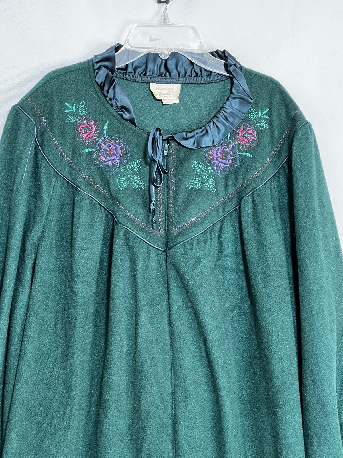 VTG Sears Carriage Court Green 1/2 zip Robe 1X