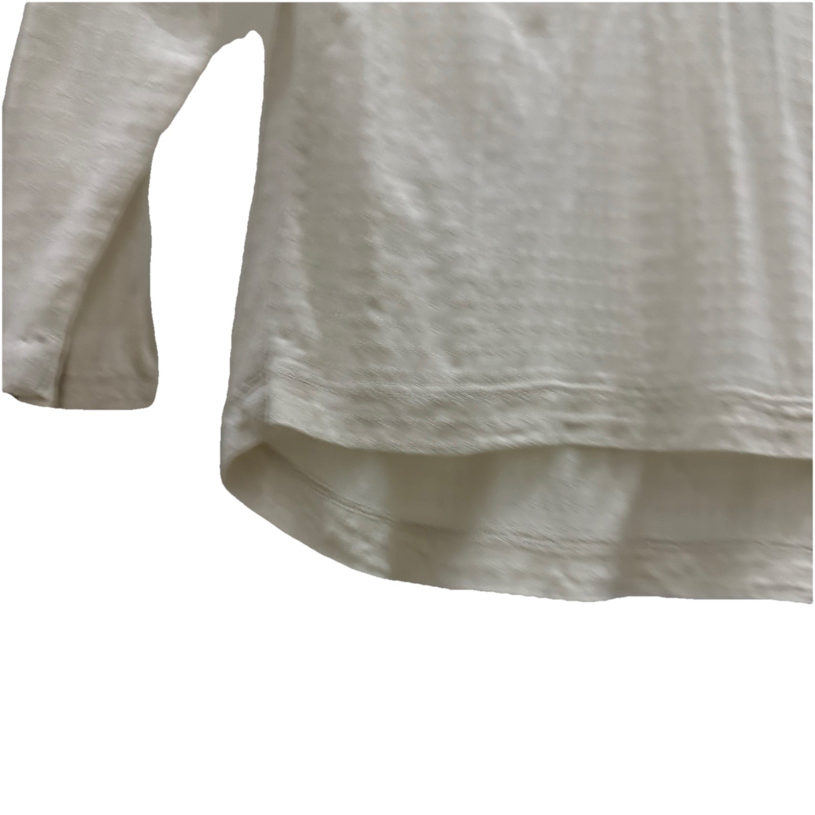 Vintage 80s Lands End 100% SILK Pattern Sheer Top Undershirt Blouse White M10-12