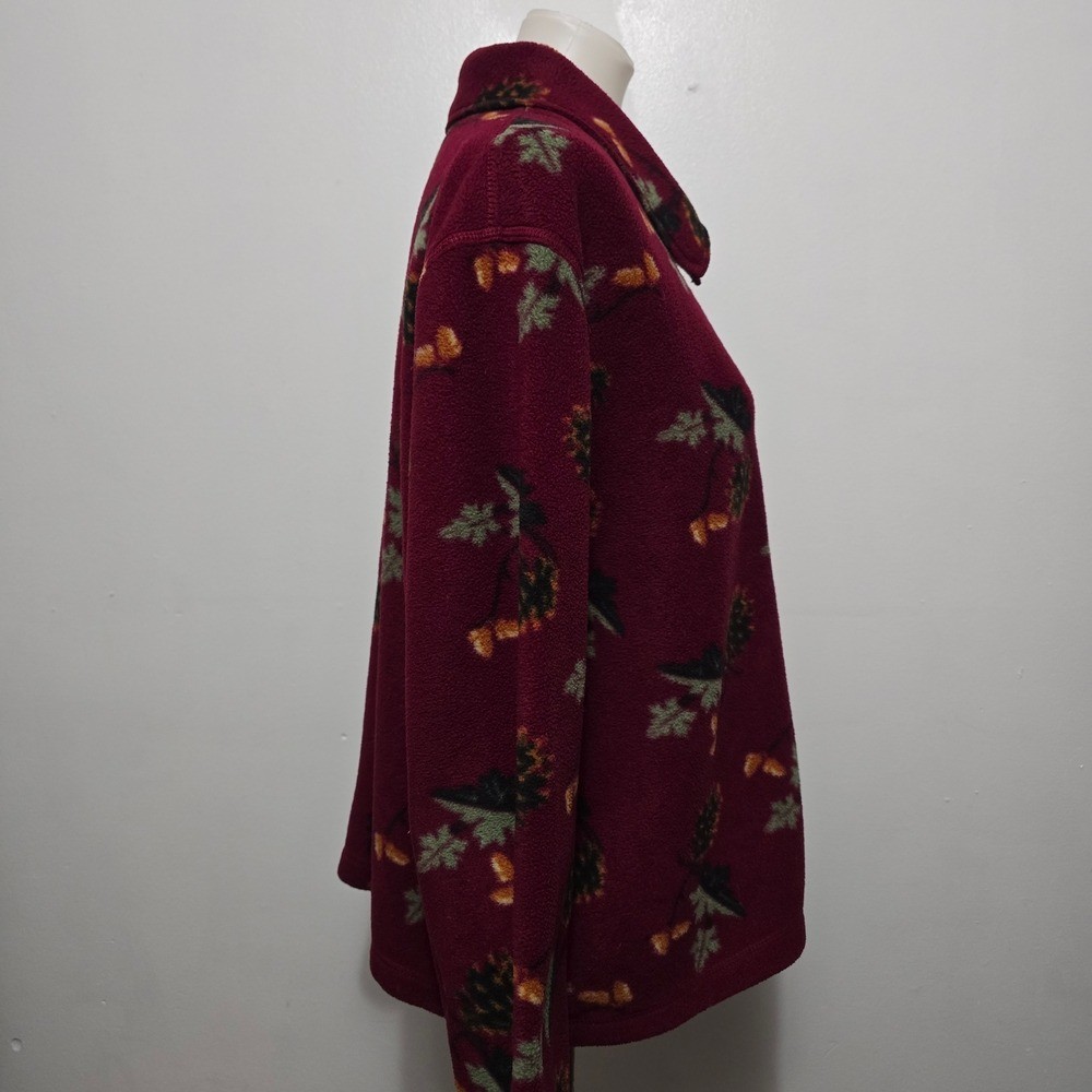 Vintage Classic Elements Fleece Pinecone Jacket Size Large Cottagecore Gorpcore