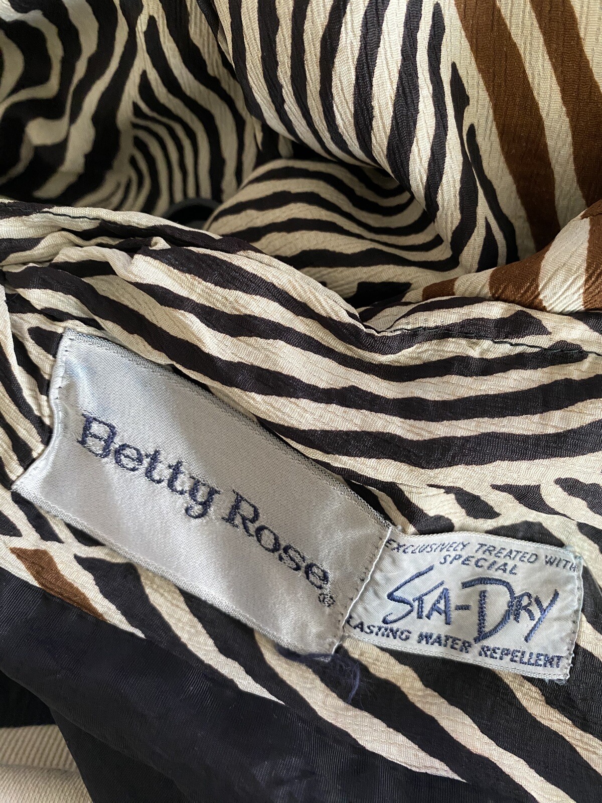 Betty Rose Vintage 1960s Sea-Dry Water Repellent Stripe Button Jacket Coat – M