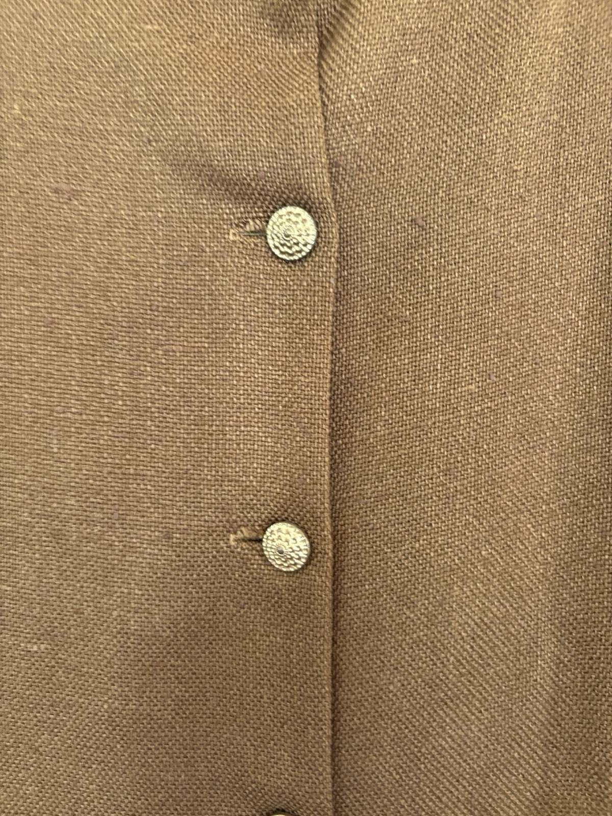 1960s Brown shift dress sleeveless with yellow polka dot Scarf Collar Medium