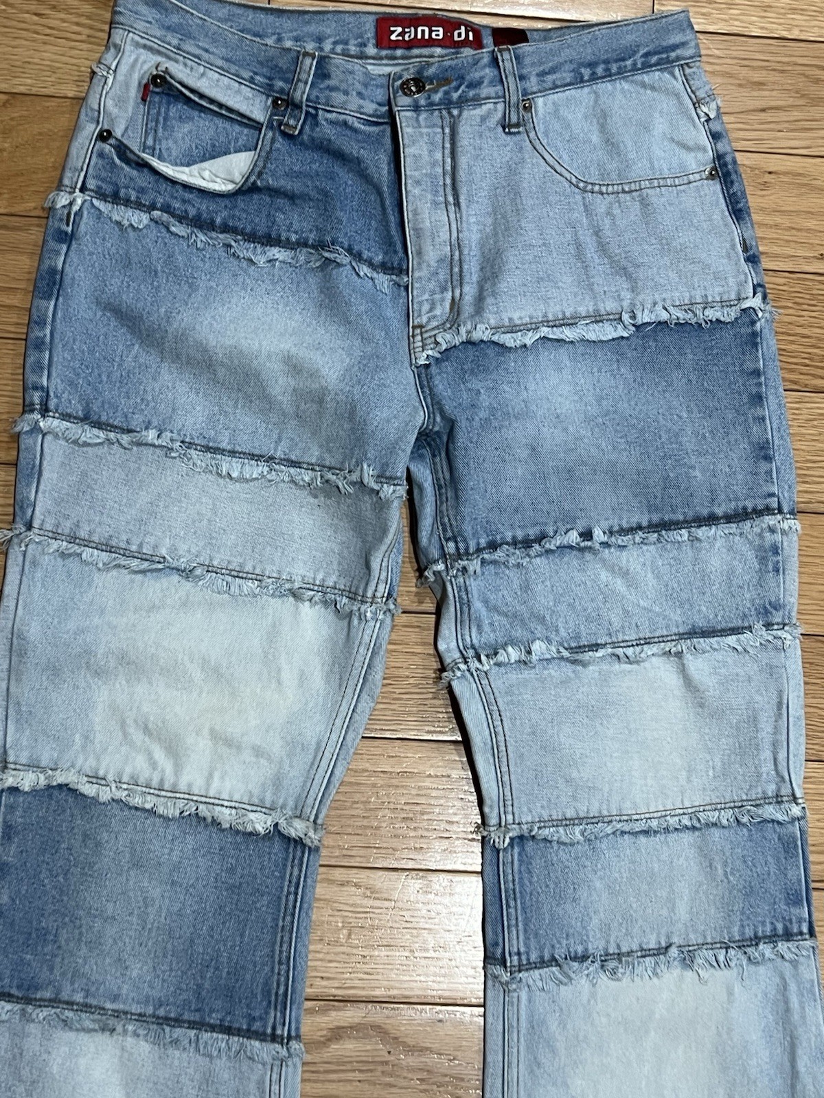 Women’s VTG 90’s Zana Di Flare Jeans 32×31 Patchwork CLEAN Sz 11