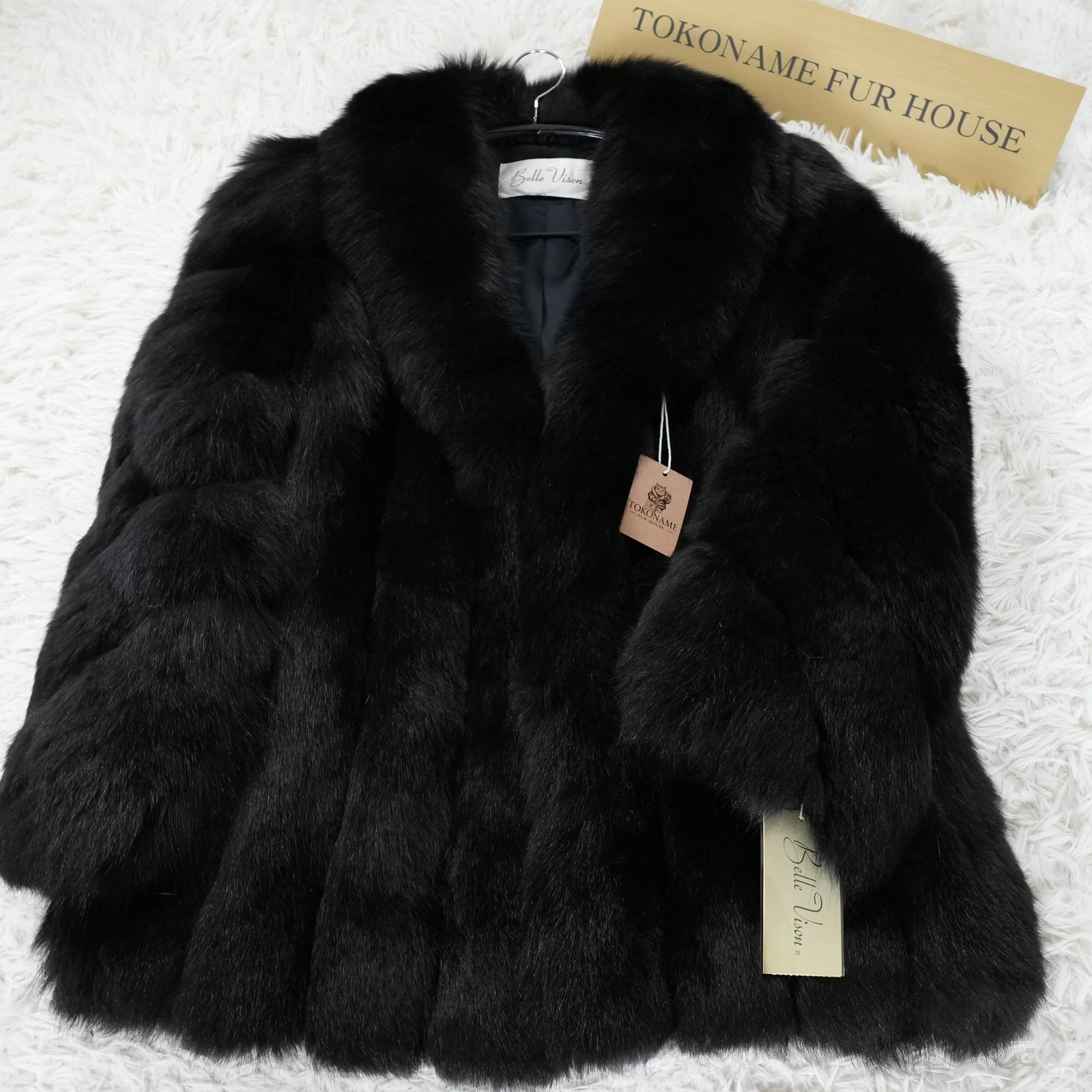 SAGA ROYAL FOX Black Dyed Coat – Genuine Vintage Fur From Japan