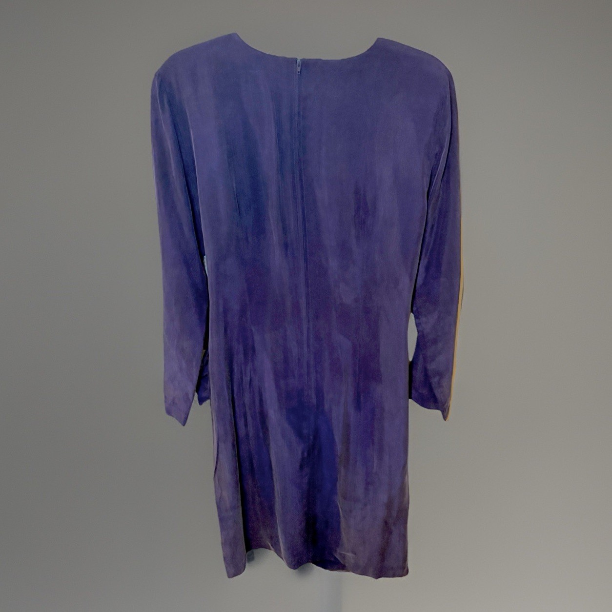 Vintage 80s K.C. Spencer Purple Bow Cocktail Dress Size 12 Made in USA