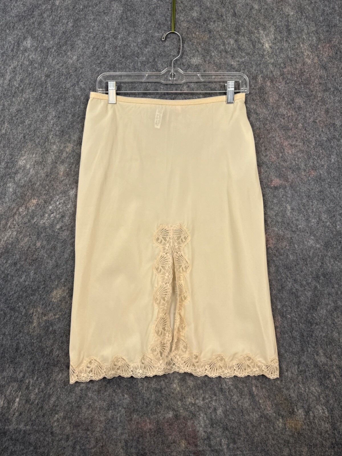 Vtg Lady Lynne Womens Half Slip 50s Skirt 25 Lace Trim Retro Glam Romantic Slit