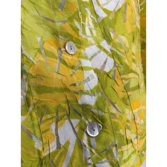 Ruby Rd Yellow, Mother of Pearl Button Down LS, Casual Dress, Women’s Sz 18