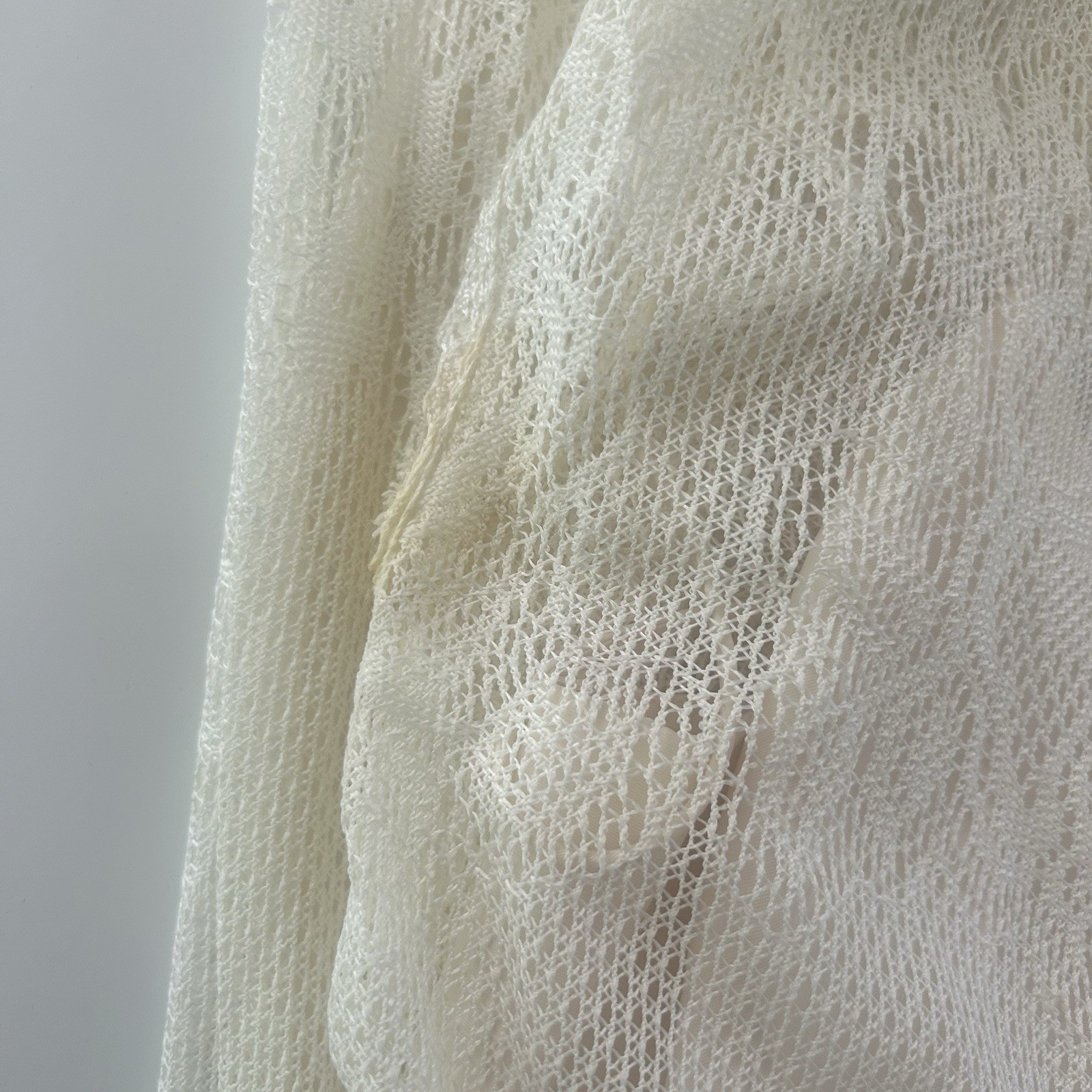 Vintage Dress Party Prom White Lace Wedding Tea Dress FLAWED Sz 5/6 Cap Sleeve