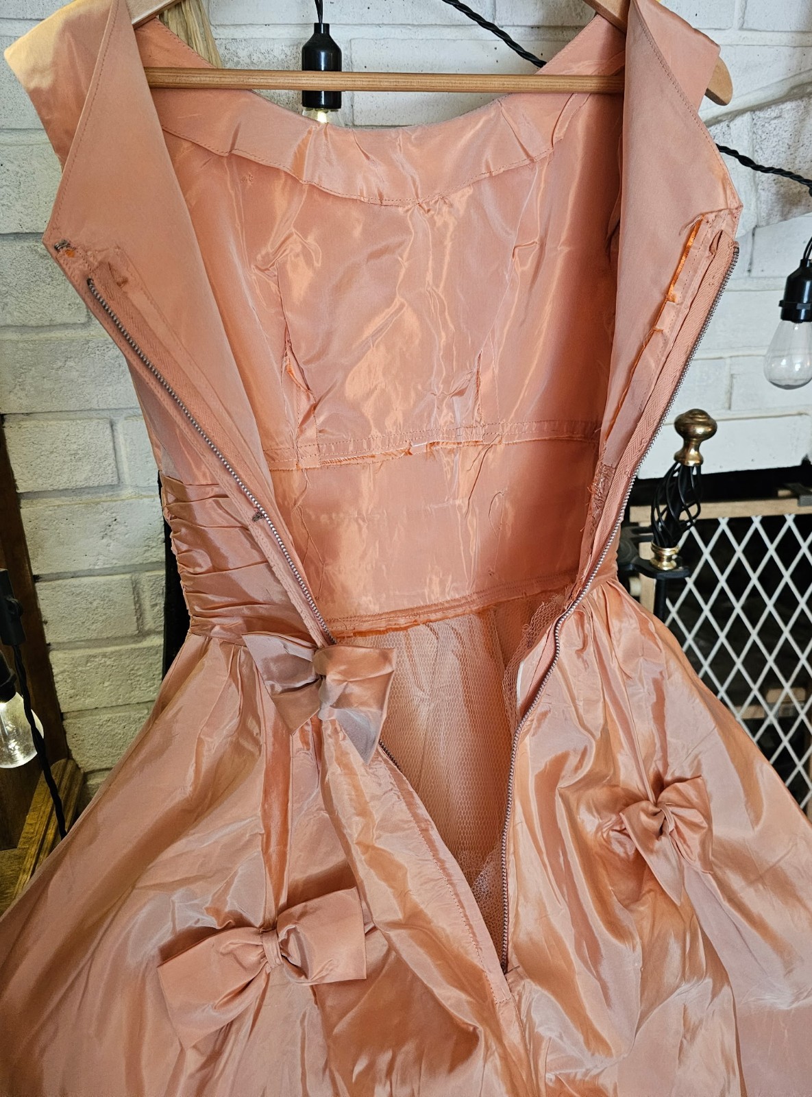 Pink Tafetta Cocktail Dress With Bows