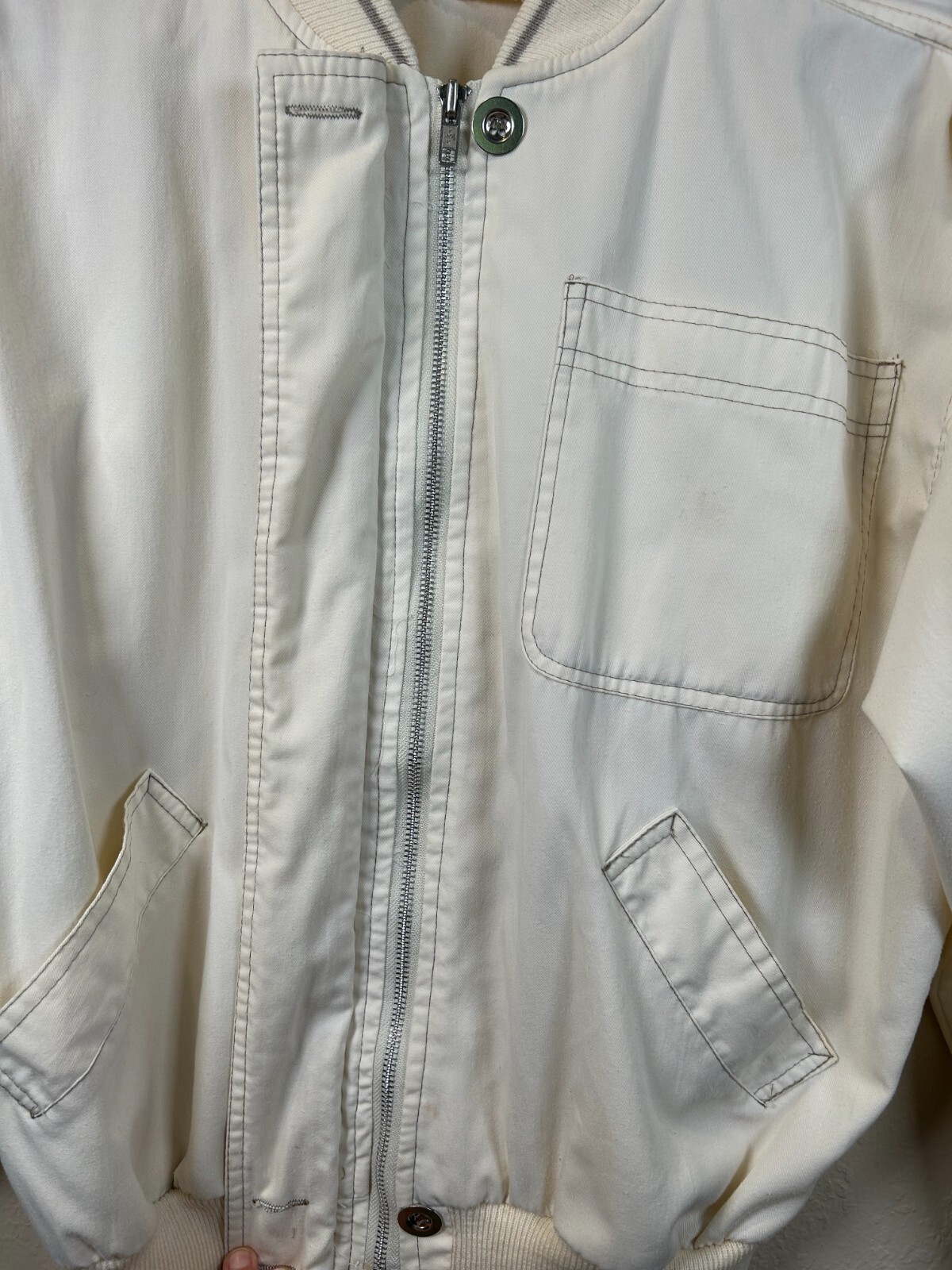 Made in USA VTG 80s Hunter’s Glen Women’s Medium Jacket Shoulder Pads Button & Z