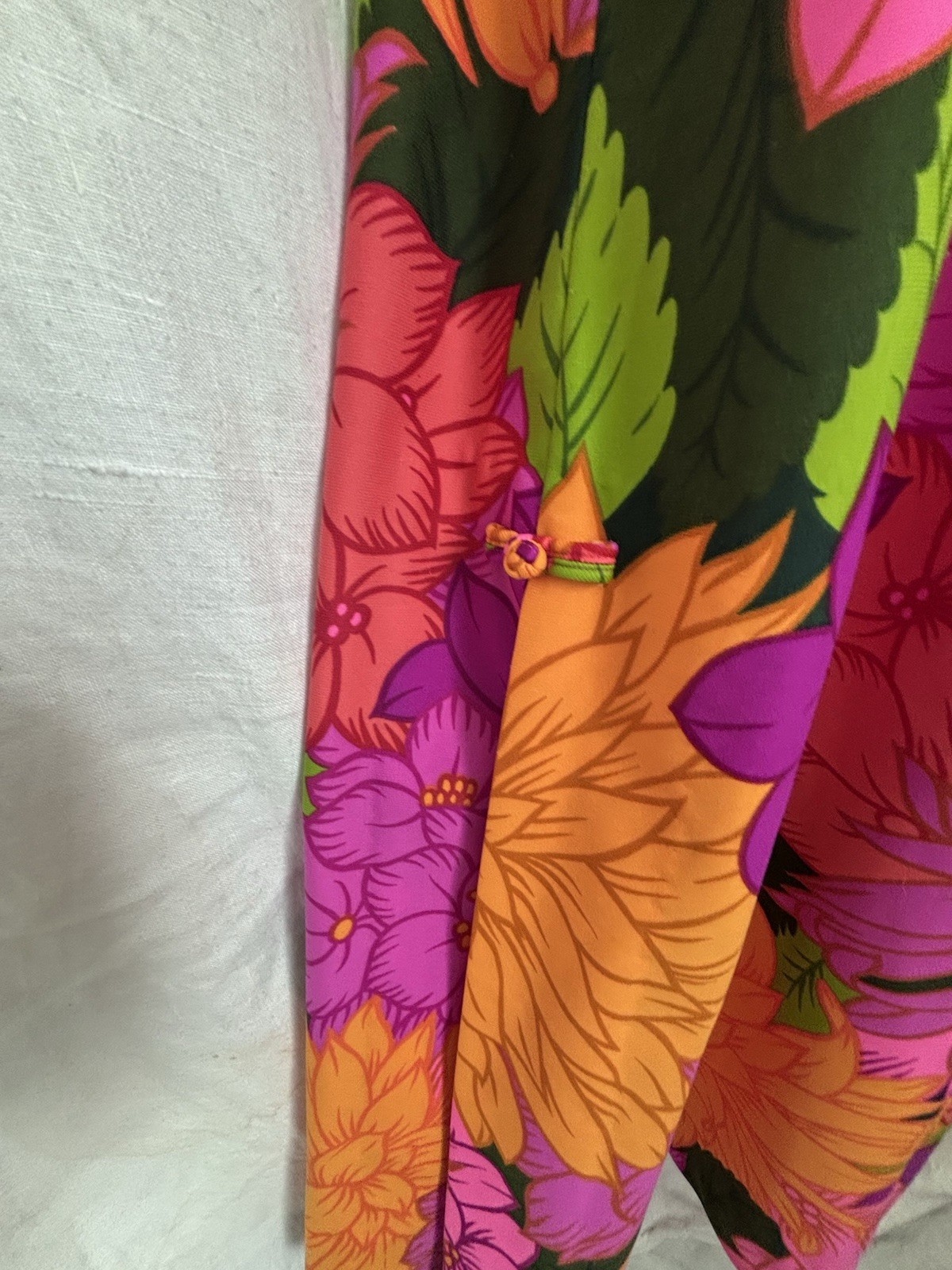 hostess Dress Long VTG 70s Psychedelic Floral unworn SYDNEY HONOLULU rare Tiki