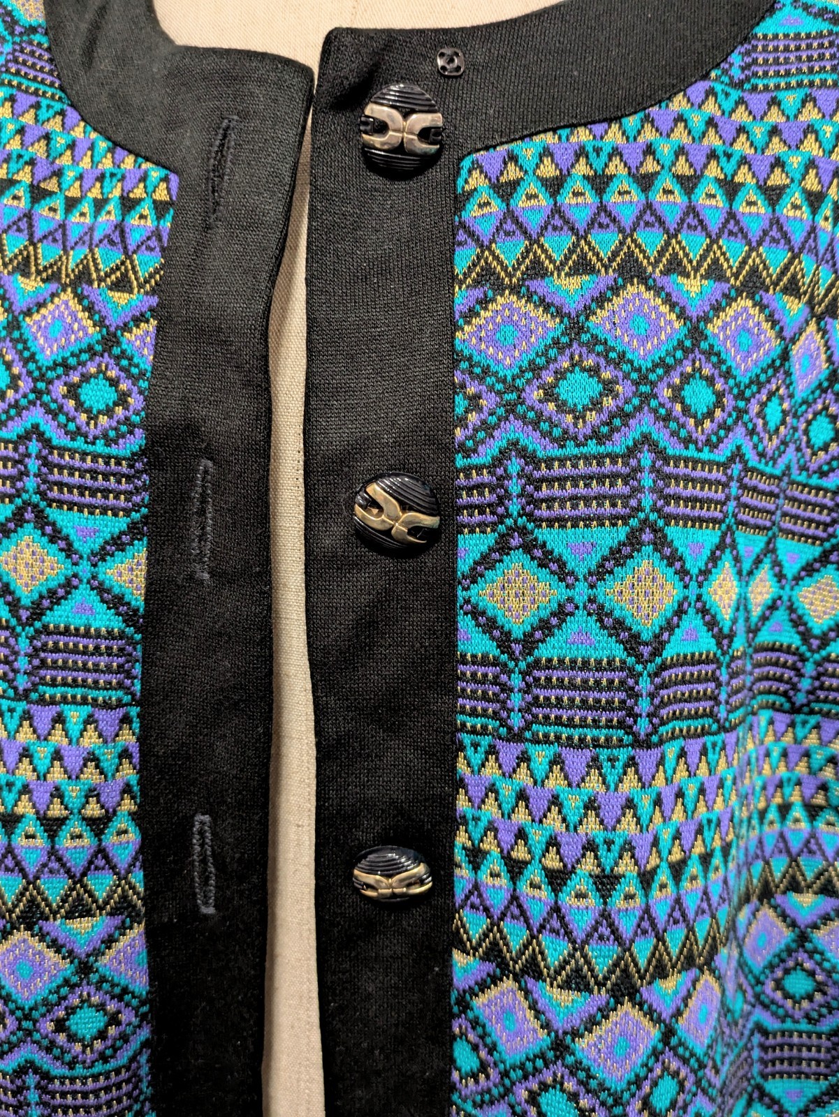 Vintage Tracy Richards Multicolor Long Sleeve Knit Sweater 22Wp Artsy Mature Fun