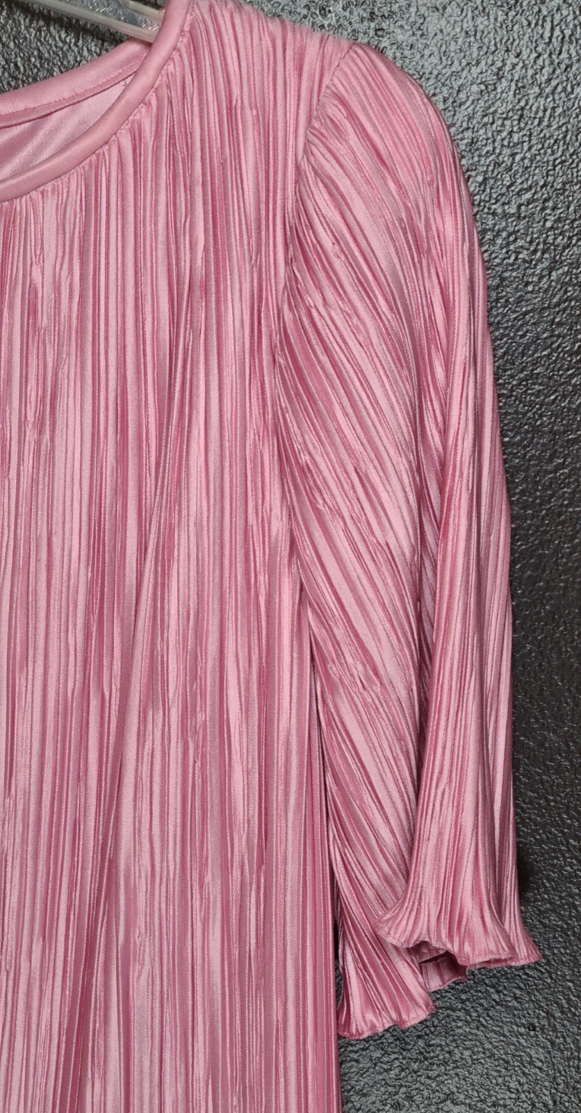 VINTAGE 80s AFTER DARK Pink SZ 7/8 Evening Satin Crepe Dress Bow Rhinestone
