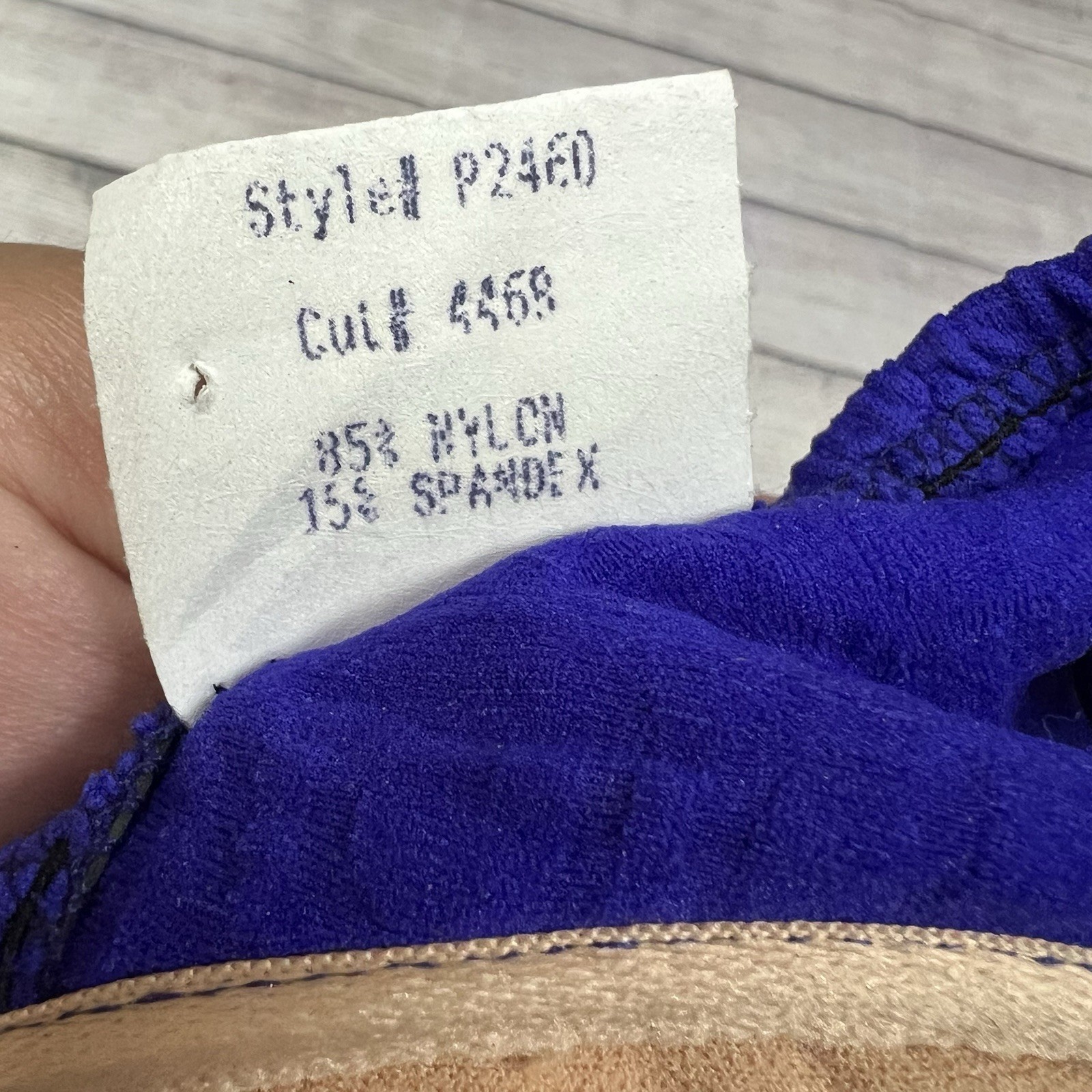 VINTAGE 90s Daffy Waterwear Blue Purple Bikini Swimsuit Top Women’s Size 9/10
