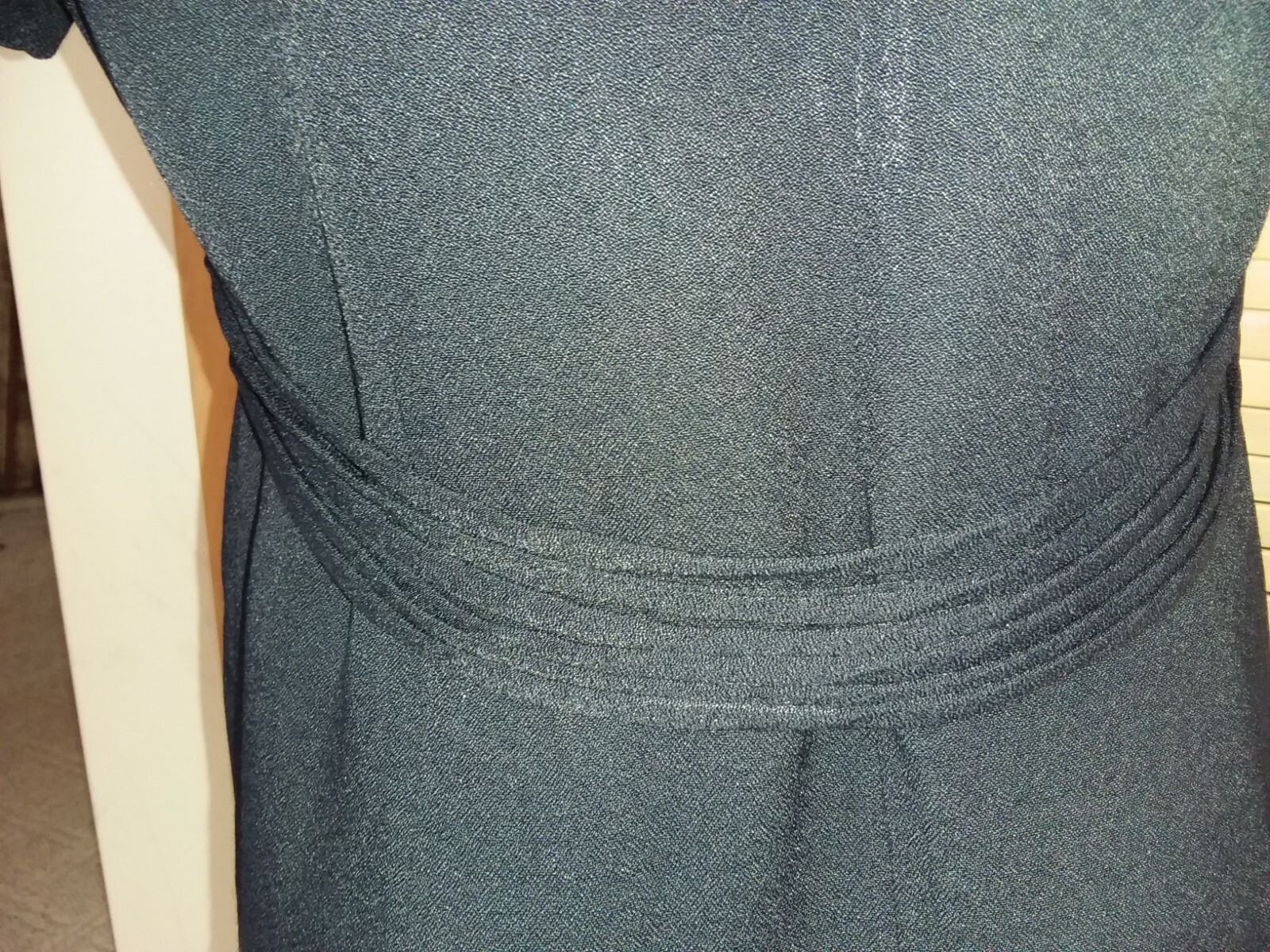 VINTAGE DRESS BUTTON-UP S.L. FASHIONS Size 12P (see measurements) Leopard Trim
