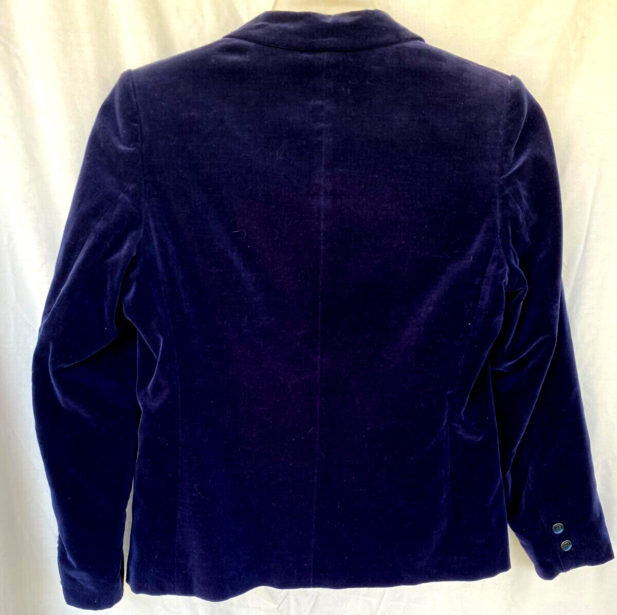 VTG 60s..WEINSTOCKS..BLUE..VELVET..BLAZER / JACKET.WOMEN 8..MADE IN JAPAN