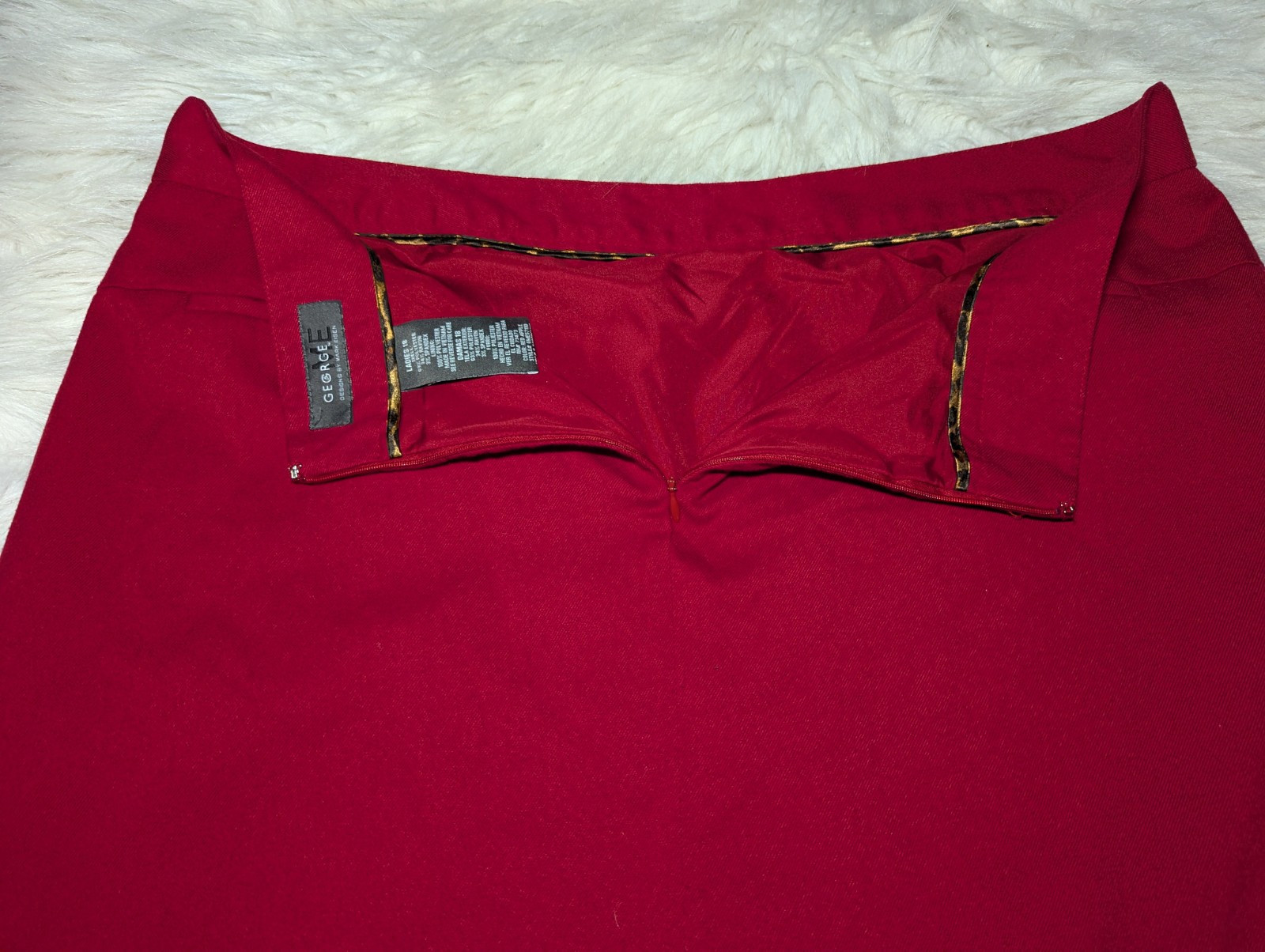 GEORGE ME BY MARK EISEN Apple Red Skirt Blazer Suit Set Women’s Plus 18 Large