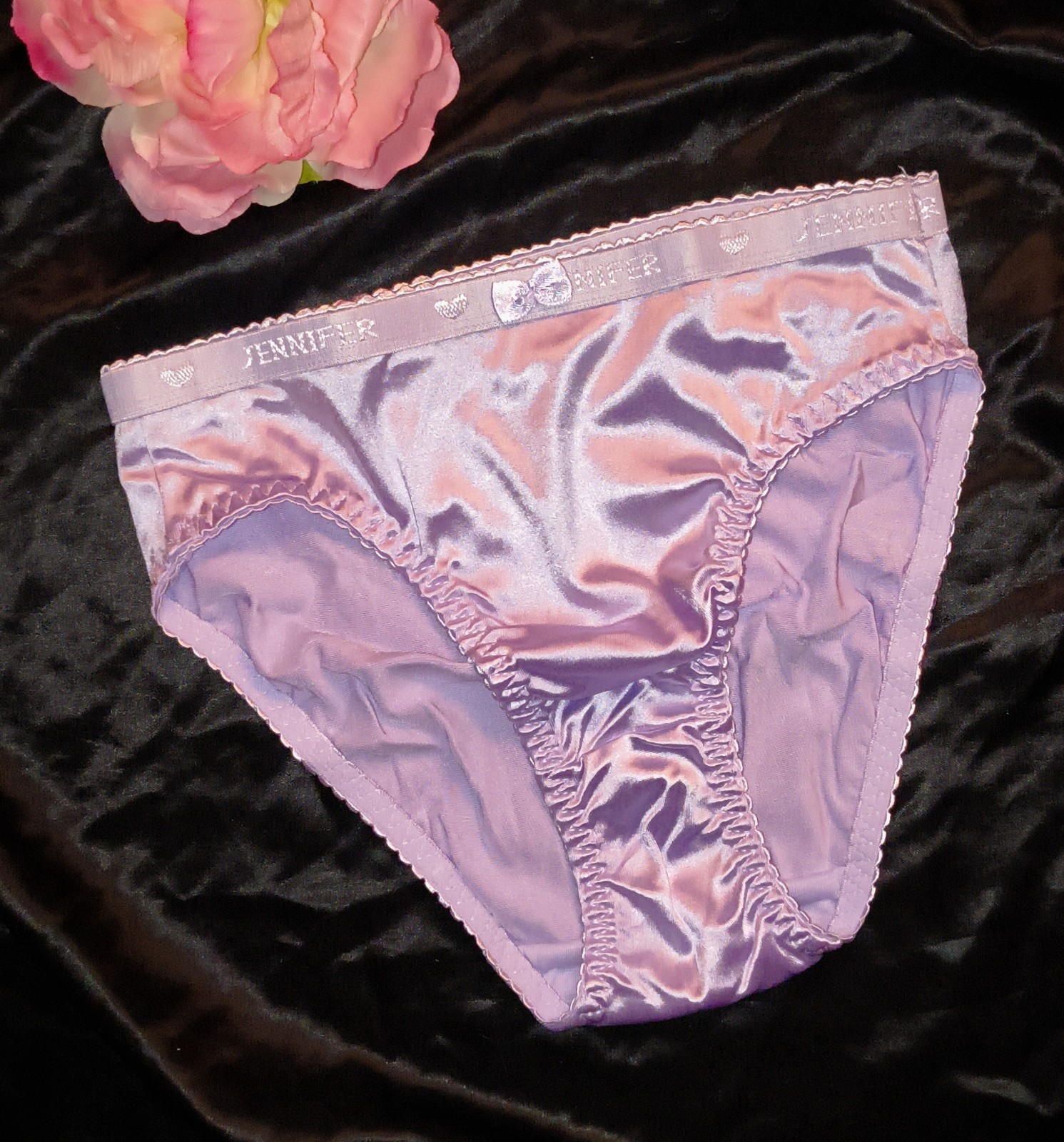 Vintage NOS Jennifer Intimates Second Skin Satin Lt. Purple💜 Bikini Panty L/XL