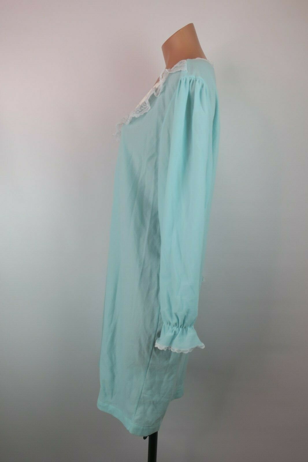 Honors Vtg Floral Fleece Nightgown Dress PLUS sz 2X Prairie Lace Yolk Gown