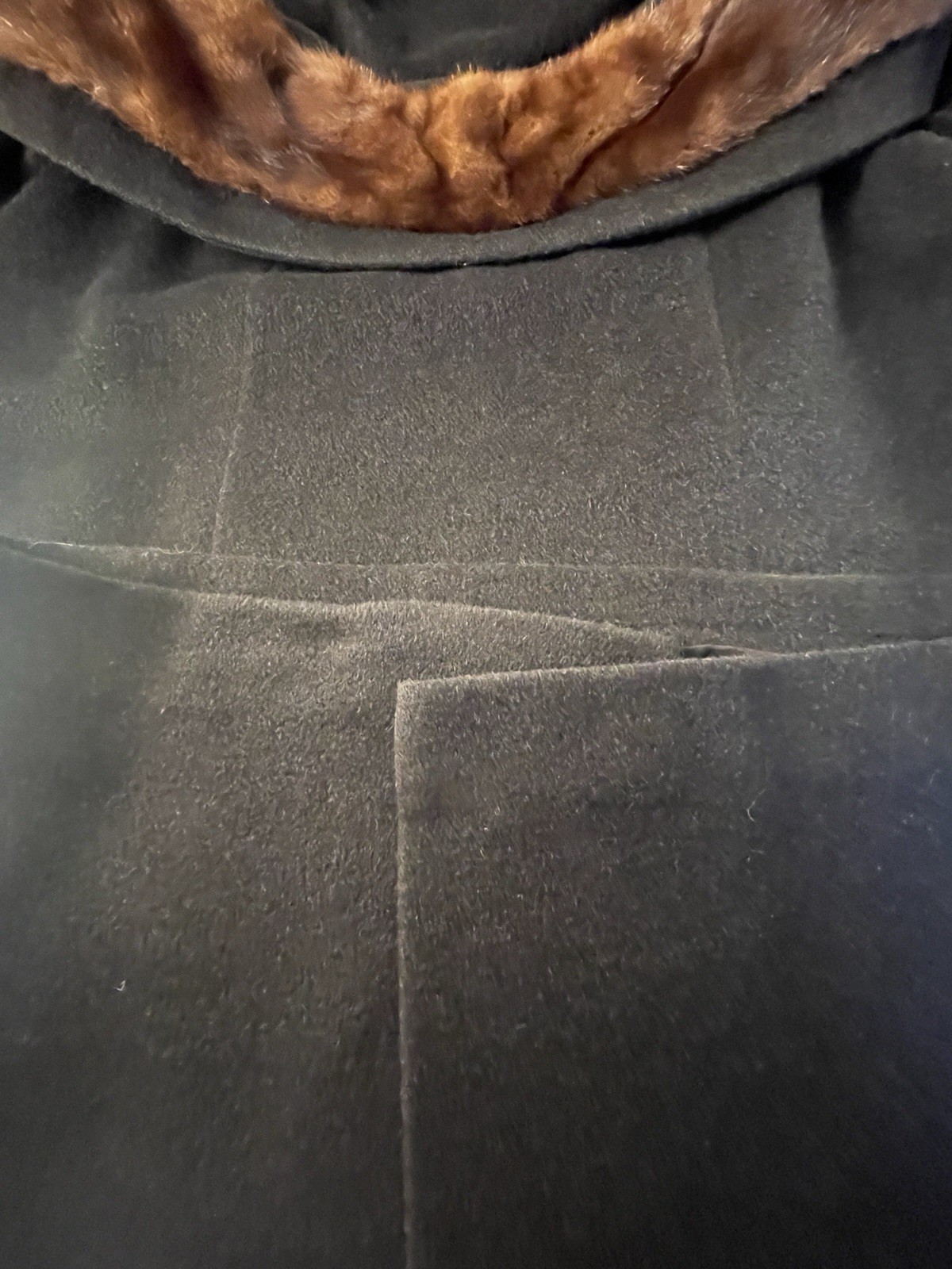 RARE Vintage Bellciano Of New York Wool w/Fur Collar 1940-50s Era Dress Coat