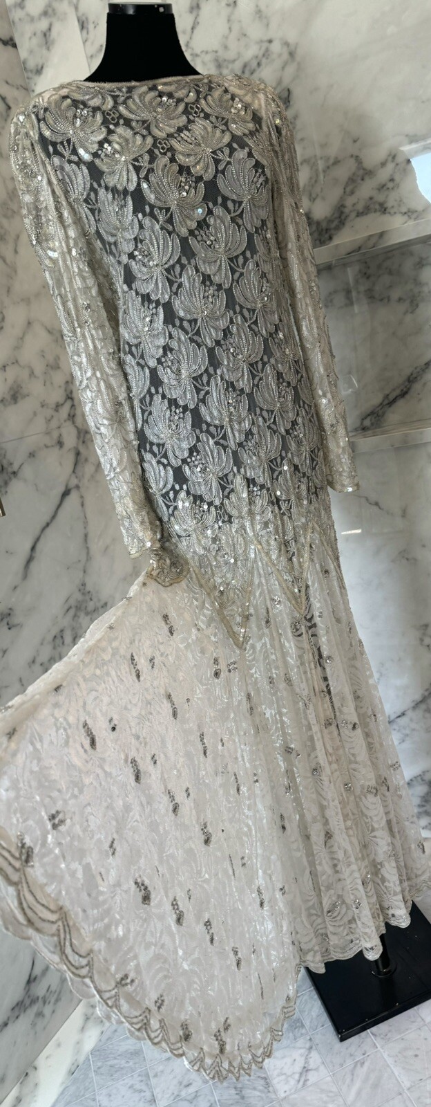 Scala Beaded And Sequined Couture Collection Vintage Dress