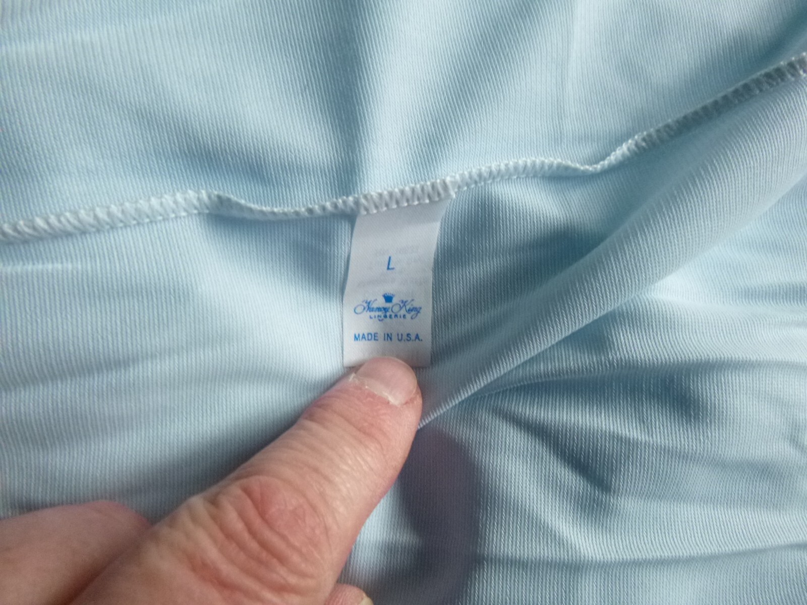 NWT Vtg Nancy King 100% Antron Nylon Hospital Nightgown Lace Trim Adaptive Sz L