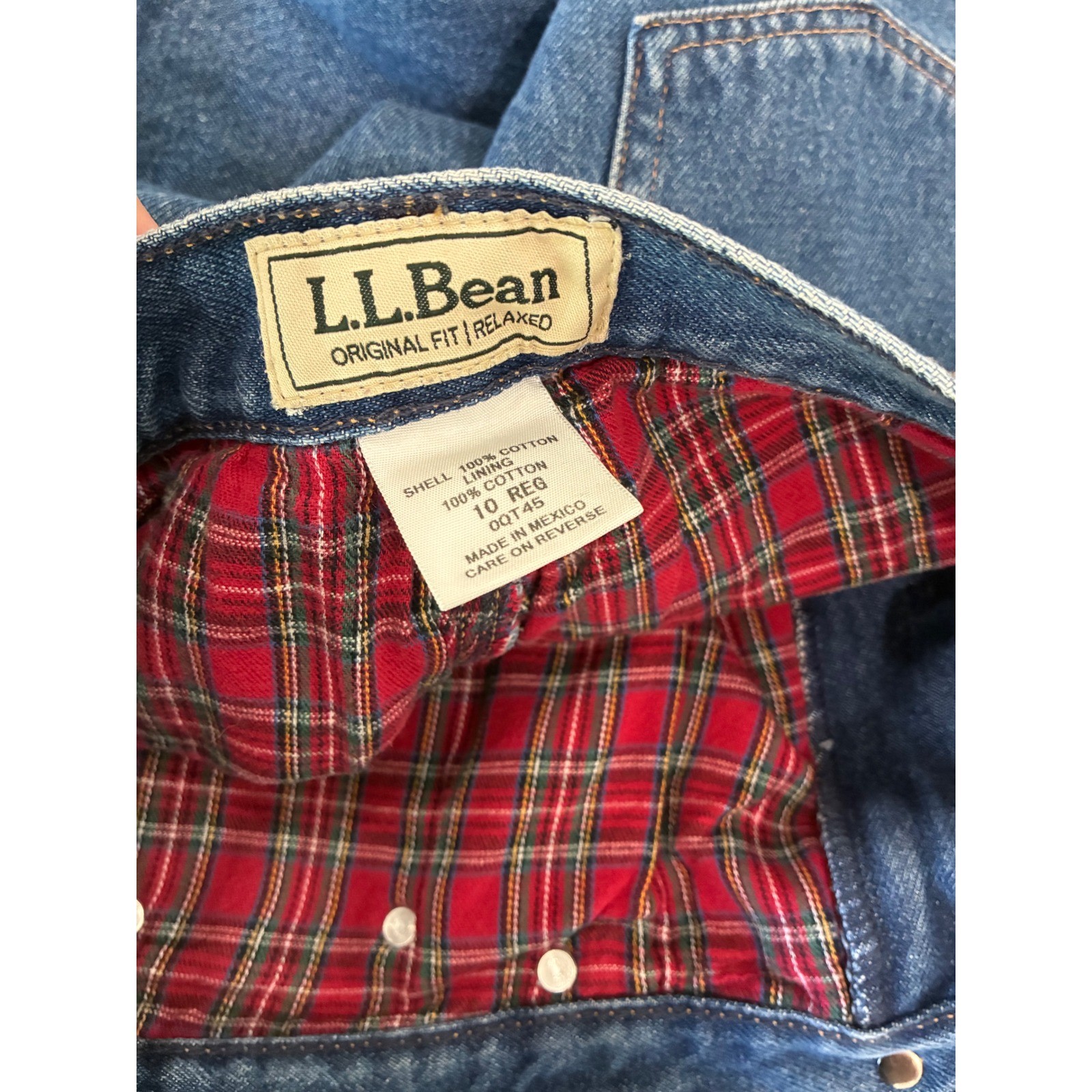 Vintage LL Bean Flannel Lined Jeans Women’s 10 Reg Relaxed Fit Blanket Lined