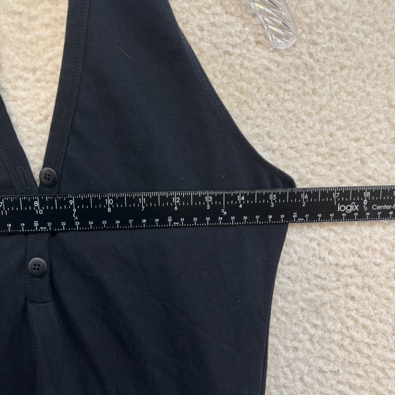 Y2K Vintage Black Bodysuit Large Womens Halter One Piece Playsuit