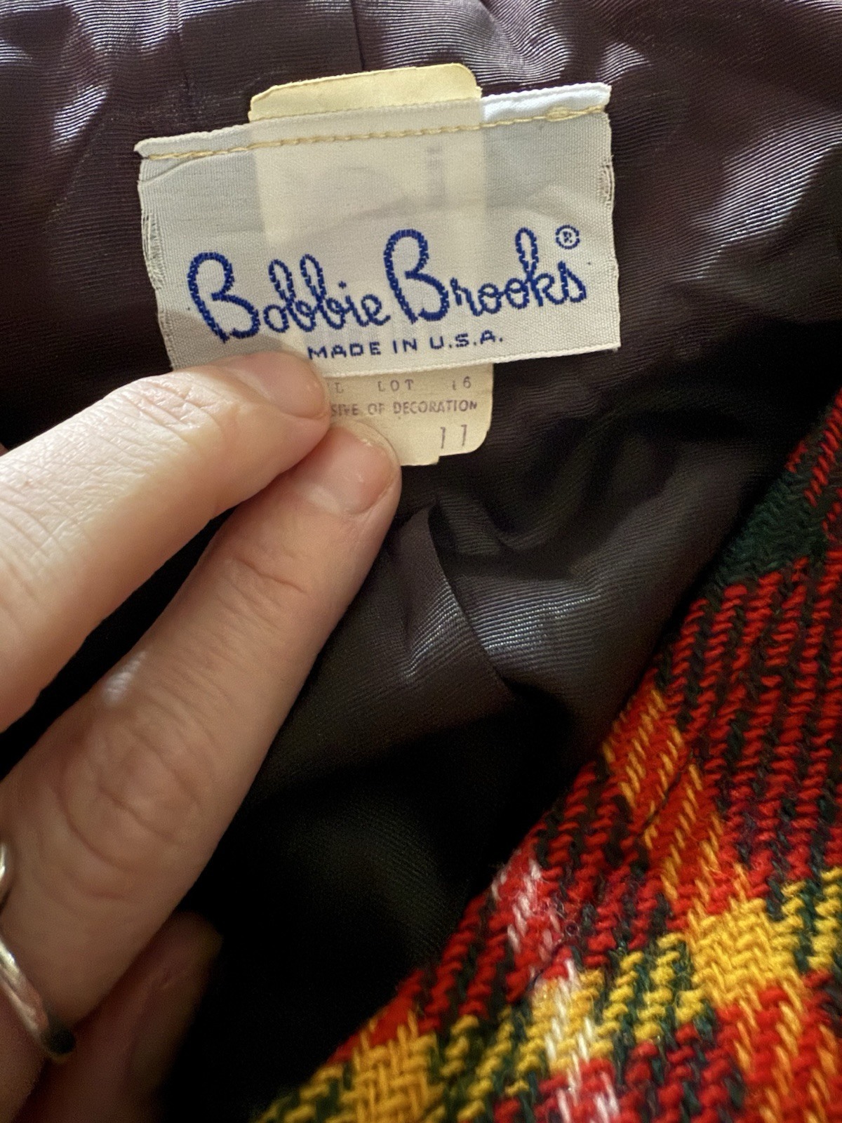 Vintage 70s Bobbie Brooks 5 Piece Wool Plaid Set Bell bottoms